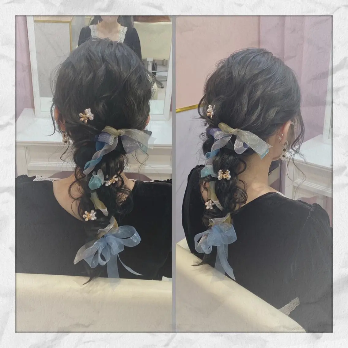 セミロング ヘアアレンジ ヘアセット ヘアセット/着付け 𓇼 まつもと𓇼のその他イメージ