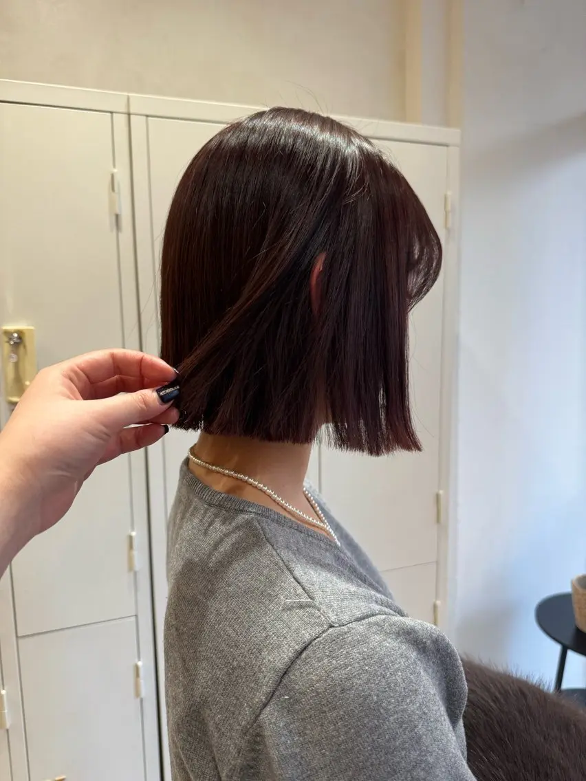 ショート 切りっぱなしボブ ボブ ROMEO京橋 タナカユアンのヘアスタイル