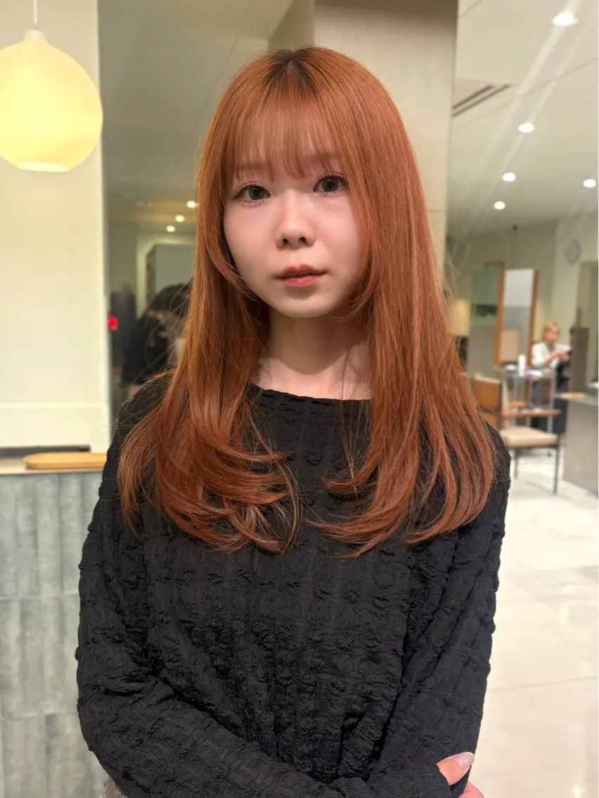 ロング カット 縮毛矯正 💡曲がるストレート /レイヤー松本隼人のヘアスタイル