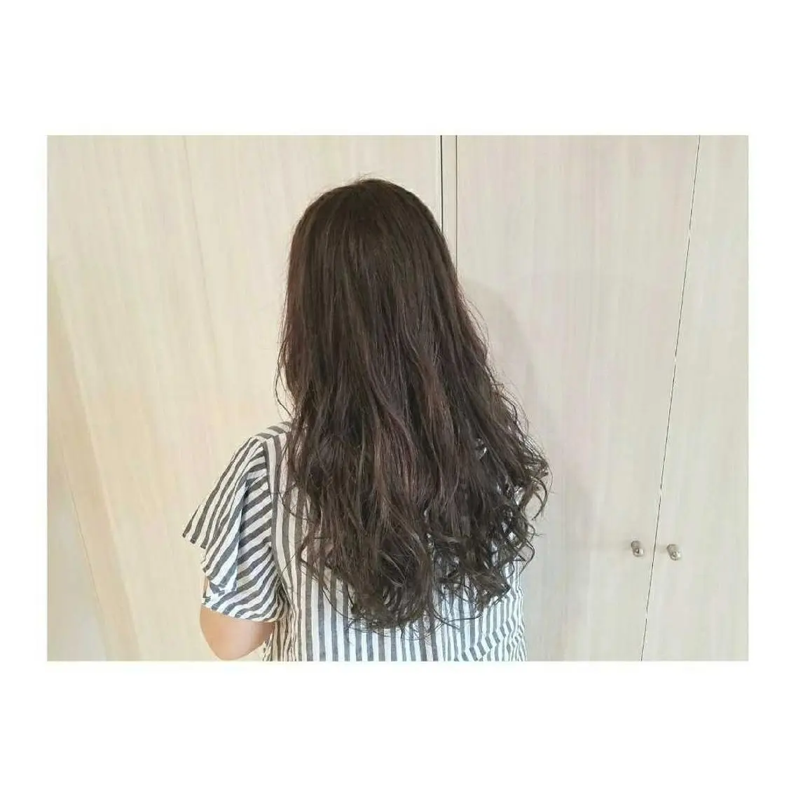 ロング カラー アッシュ 透明感カラー ダークアッシュ メッシュ Luana 矢場町のヘアスタイル