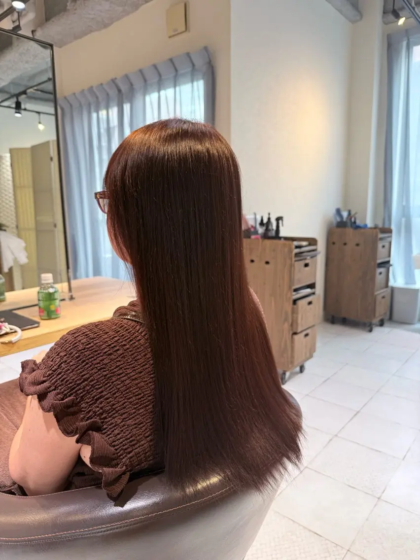 ロング カラー ブラウンカラー ヘアカラー トリートメント 🫧髪質改善/艶髪 🫧藤本幸乃のヘアスタイル