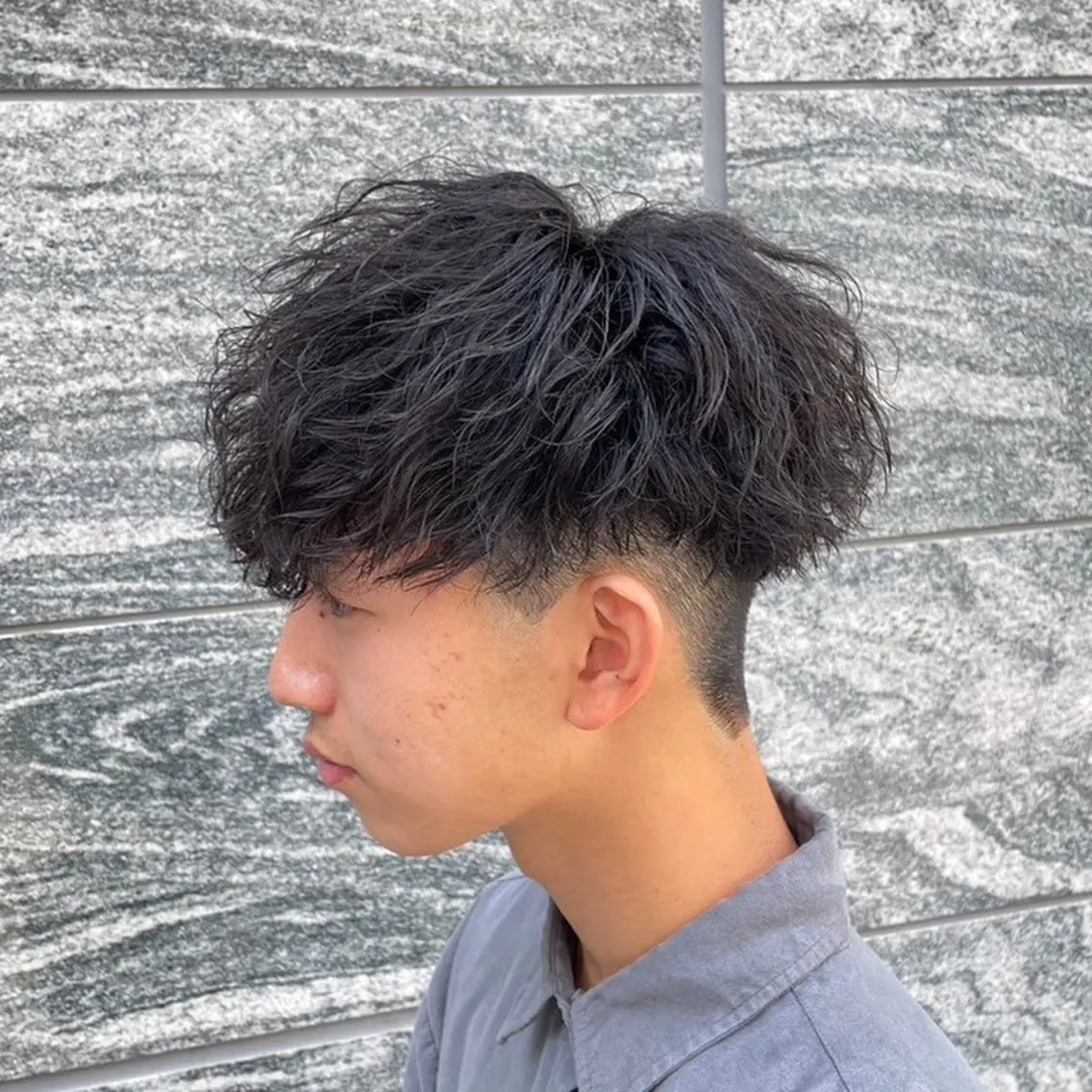 ショート パーマ ヘアアレンジ メンズ 髪質改善 トリートメント 川合 智之のヘアスタイル
