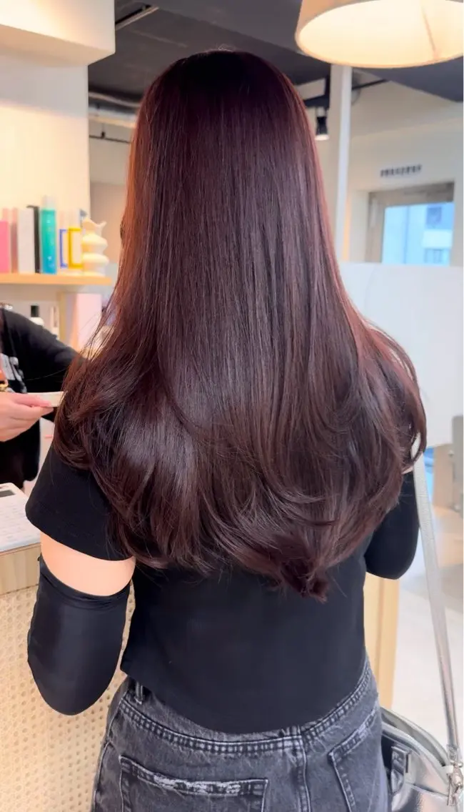 ミディアム カラー ブラウンカラー ピンクカラー ピンクブラウン トリートメント ヘアカラー luxbe /アシスタント るなのヘアスタイル
