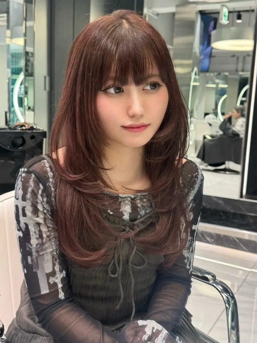 カラー つばさ☁️ 中韓MIXスタイルのヘアスタイル