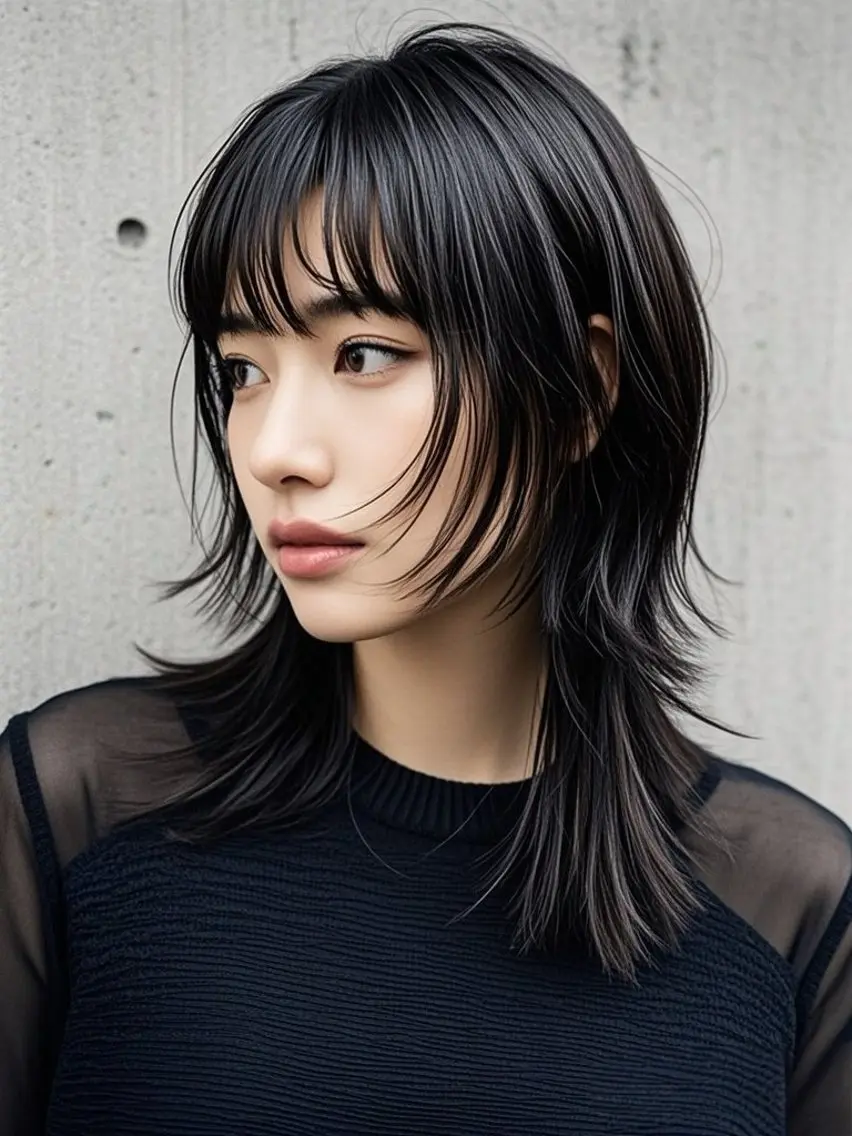 ミディアム ショートボブ ミディアムレイヤー ミディアムパーマ アッシュ ボブ カット ヘアカラー トリートメント ウルフカット 811 大阪梅田 ウルフのヘアスタイル