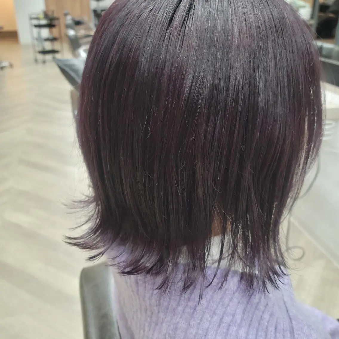 ミディアム 安永 結菜のヘアスタイル