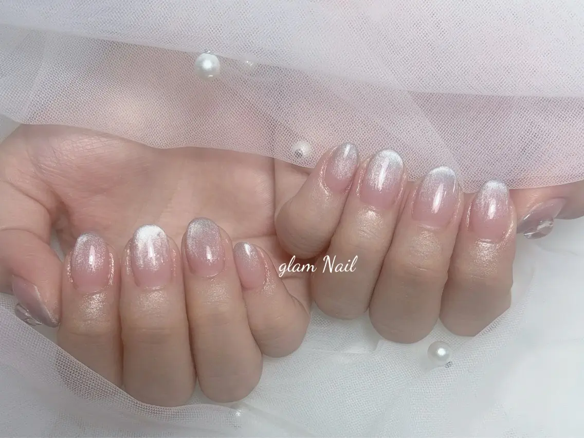 ネイル エツメ💅 長さ出し🎀デザインのネイルデザイン