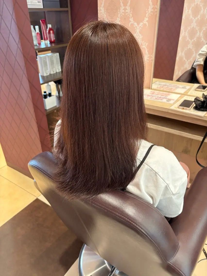 カラー ブラウンカラー ココアブラウン 柴﨑 亜耶華のヘアスタイル