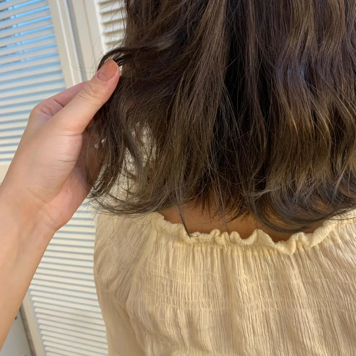 カラー アッシュ オリーブアッシュ 天野 利咲のヘアスタイル