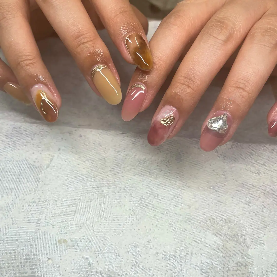 ネイル ハート nailsalon SuMILEのネイルデザイン