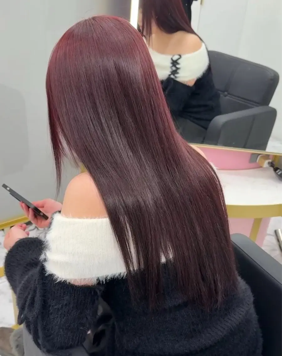 ブリーチなしone colorで叶う赤髪❤️🎀の写真