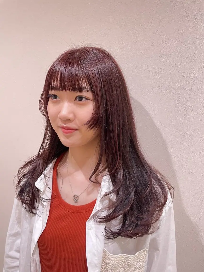 ロング カラー 渡邊 美優のヘアスタイル
