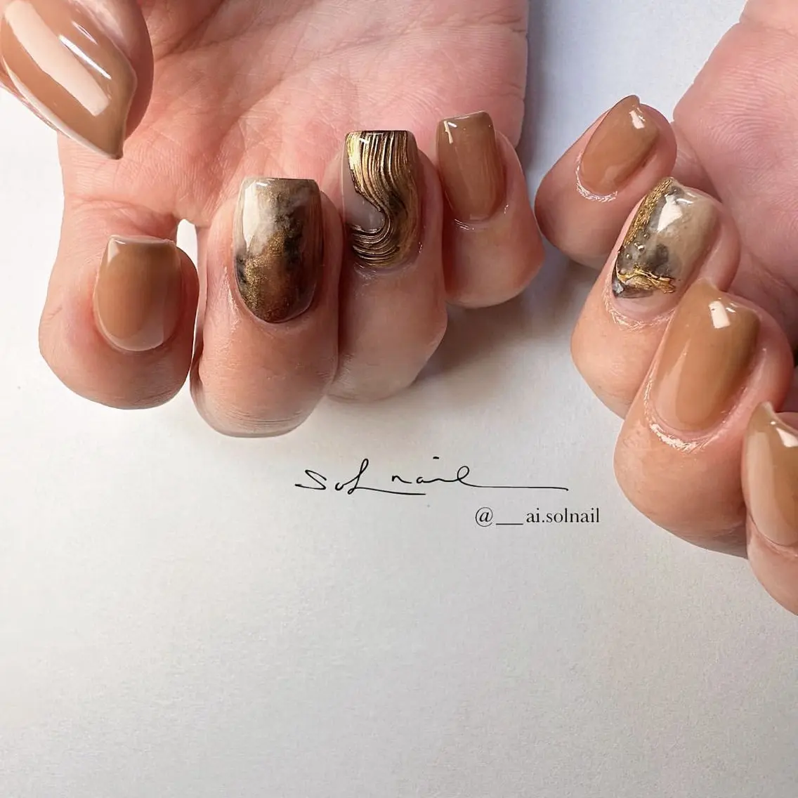 ネイル ハンドネイル 🍃伏見 / soL nail / aiのネイルデザイン