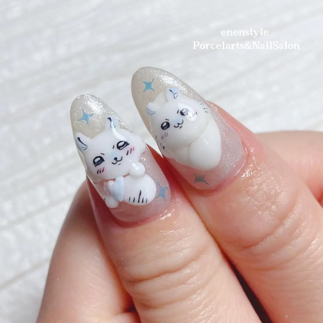 ミディアム ネイル 🐾enen style 🐾のネイルデザイン