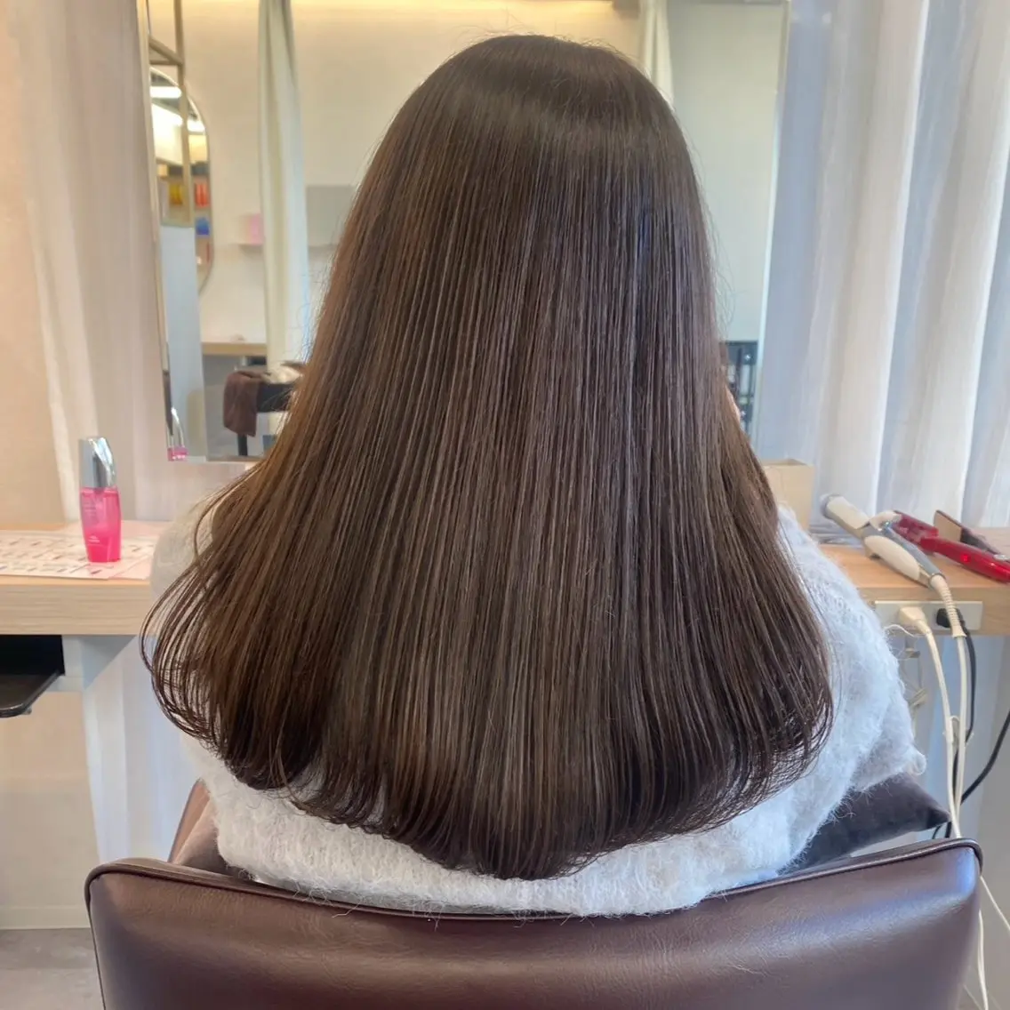 ロング カラー カット ヘアカラー トリートメント オリーブ/グレージュ Hibiki🌿💡のヘアスタイル