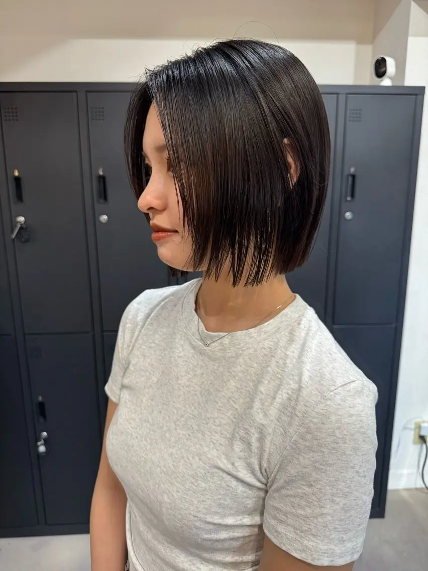 ショート カラー 透明感カラー ボブ 大人ボブと似合 わせカラー/馬場 翼のヘアスタイル