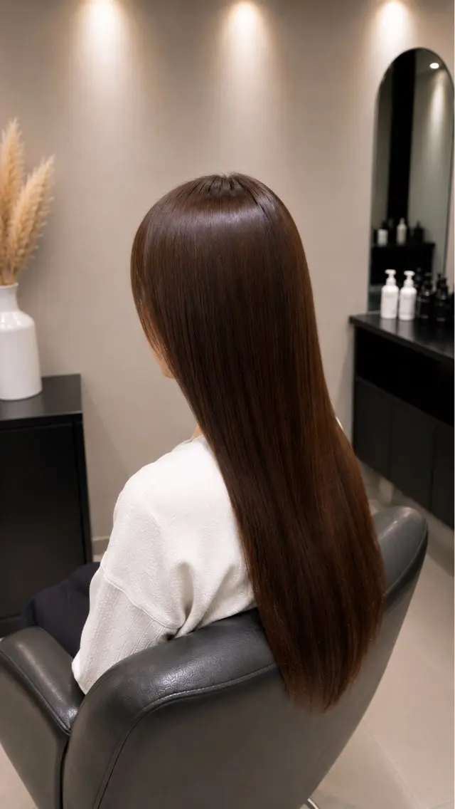 ロング カット 縮毛矯正 トリートメント 髪質改善 / 暖色カラー/井上未悠のヘアスタイル