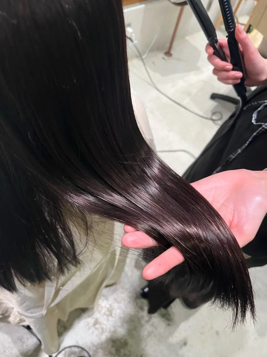 セミロング パーマ ramphy 柴原 夢奈のヘアスタイル