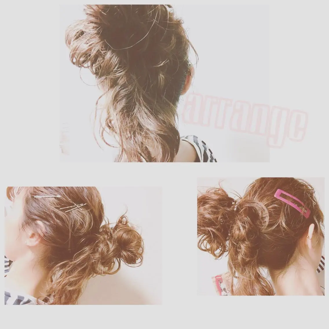 セミロング パーマ ヘアアレンジ くるくるパーマ aikoのヘアスタイル