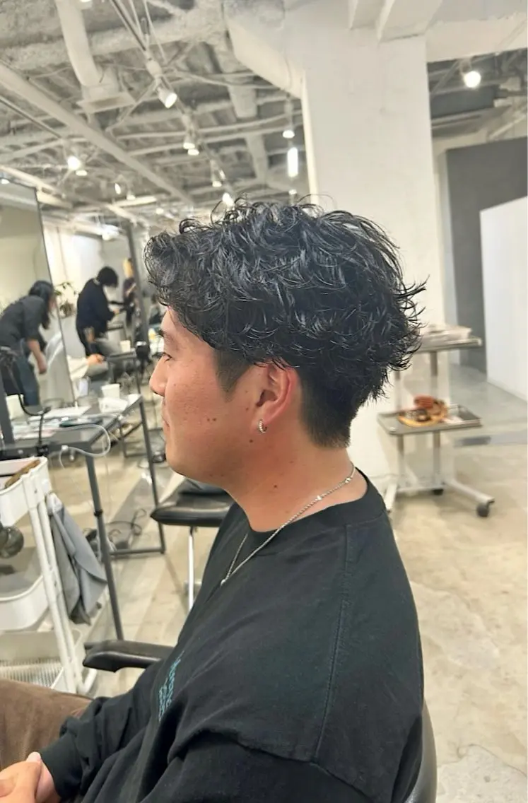 パーマ メンズ カット パーマ メンズ清潔感のプロ 💈メンズパーマ藤田のヘアスタイル