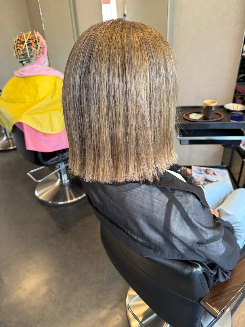 ミディアム 髪質改善 カット ヘアカラー 髪質改善⚡️カラー 🍀武久 誠🍀のヘアスタイル