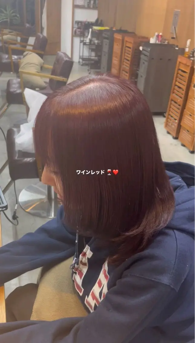 ミディアム カラー 菅原 愛華のヘアスタイル