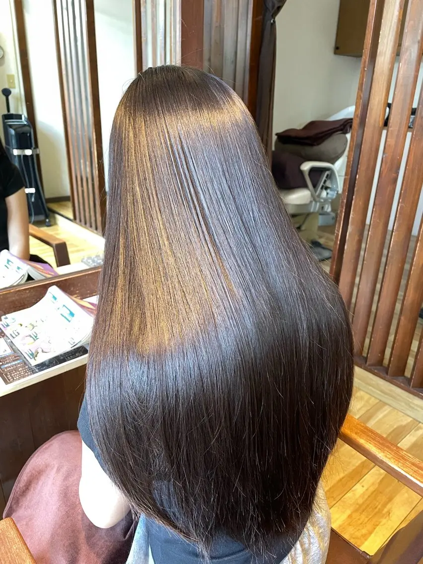ロング カット 縮毛矯正 duaPAPASS 森本歩のヘアスタイル