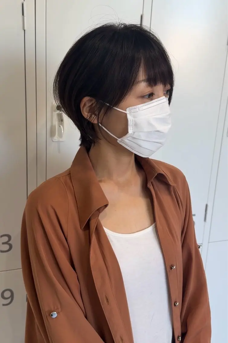 ショート カラー カット ヘアカラー 轡田 くつわだのヘアスタイル