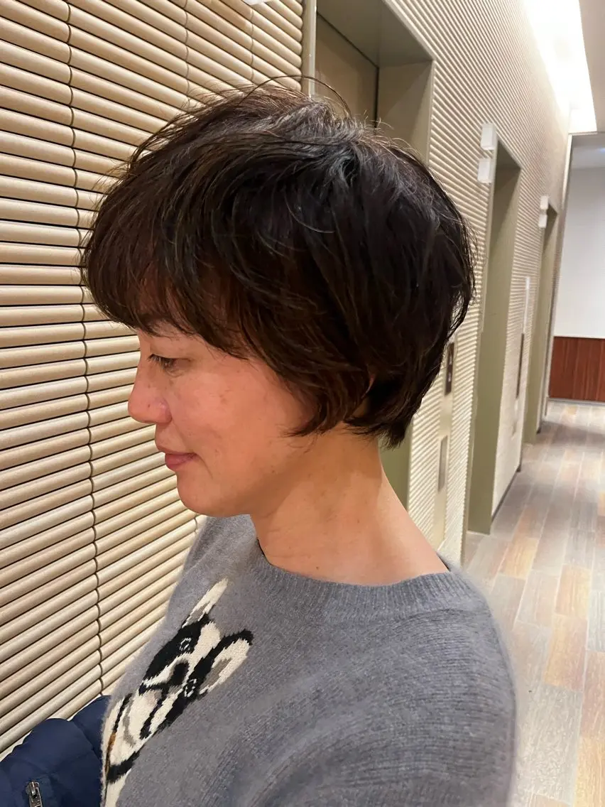 ショート パーマ ショートヘア 田内満里奈 /ショートカットのヘアスタイル