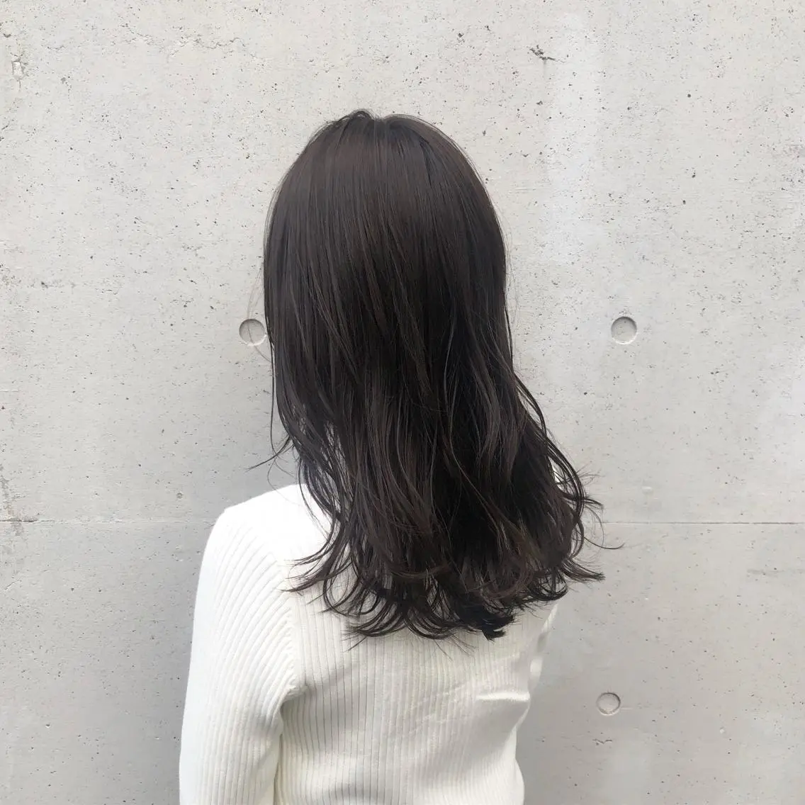 セミロング カラー グレージュ カット ヘアカラー トリートメント 酸性縮毛矯正🧴韓国 レイヤー/髪質改善のヘアスタイル