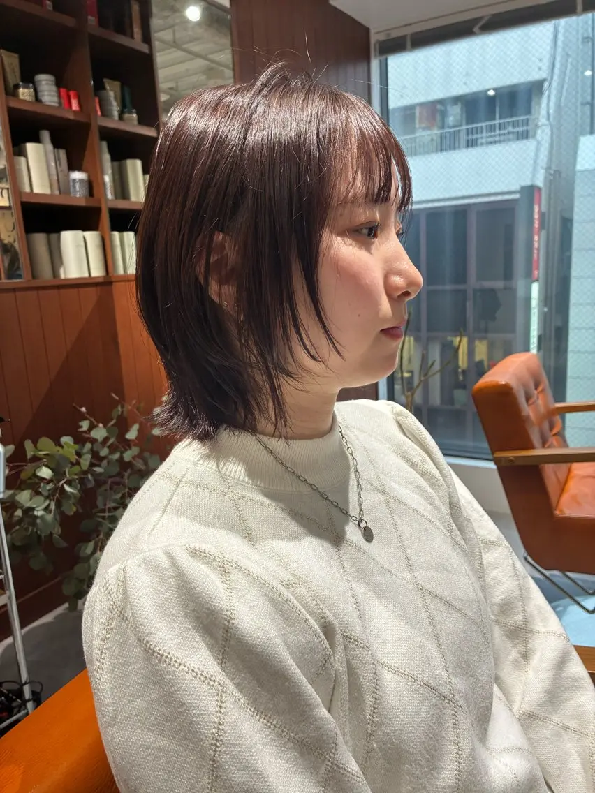 ミディアム カラー ヘアアレンジ 💟似合わせカットカ ラーMizuki🐕のヘアスタイル
