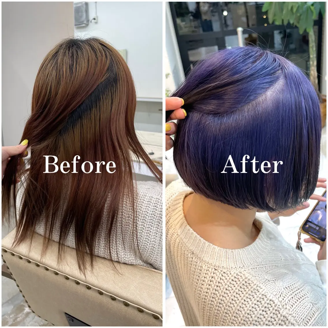ロング カラー ブリーチ デザインカラー 似合わせカット 縮毛矯正 ムラ修正/ ハイトーン💖Riaのヘアスタイル