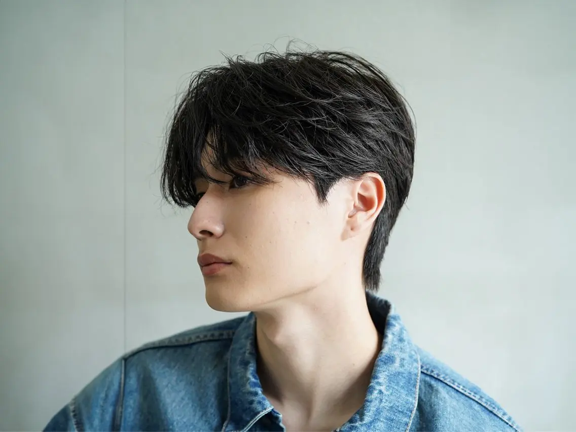 メンズ センターパート フェザーパーマ メンズパーマ fifth天神/末廣 和也のヘアスタイル