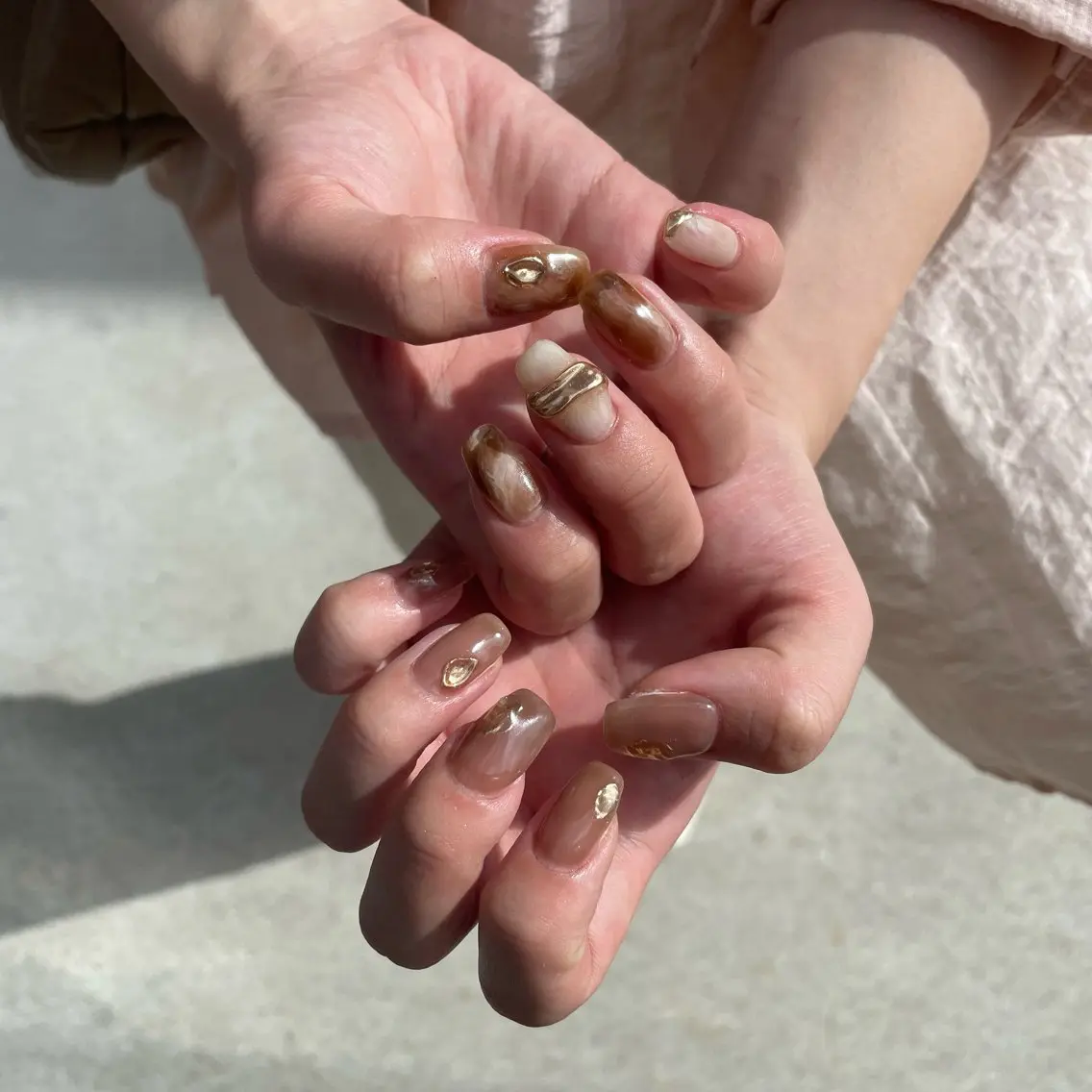 ネイル ハンドネイル Sea  nail by emaのネイルデザイン