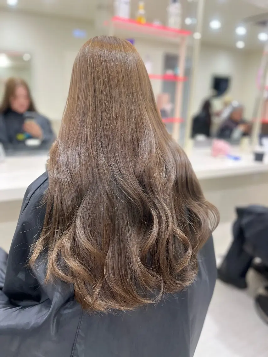 ロング カラー ヘアカラー ヘアセット 大人上品ベージュ 🎀HARUNAのヘアスタイル
