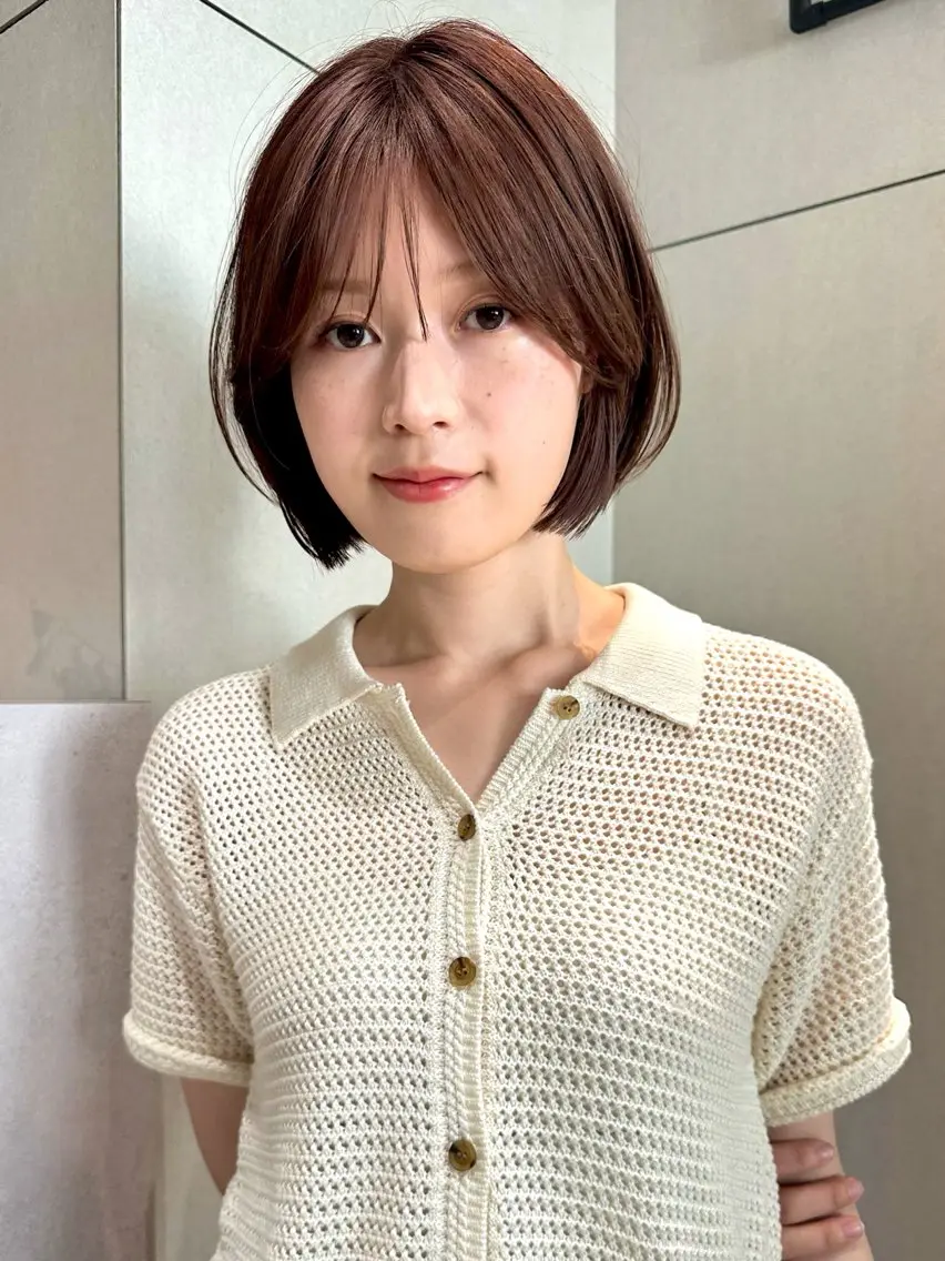 ショート カラー パーマ kazuki【顔周り ×レイヤーカット】のヘアスタイル