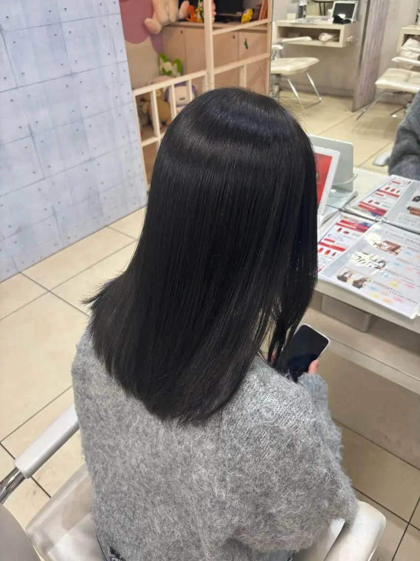 ミディアム カラー ヘアカラー トリートメント 🎀ゆい🎀 髪質改善カラー🎀のヘアスタイル