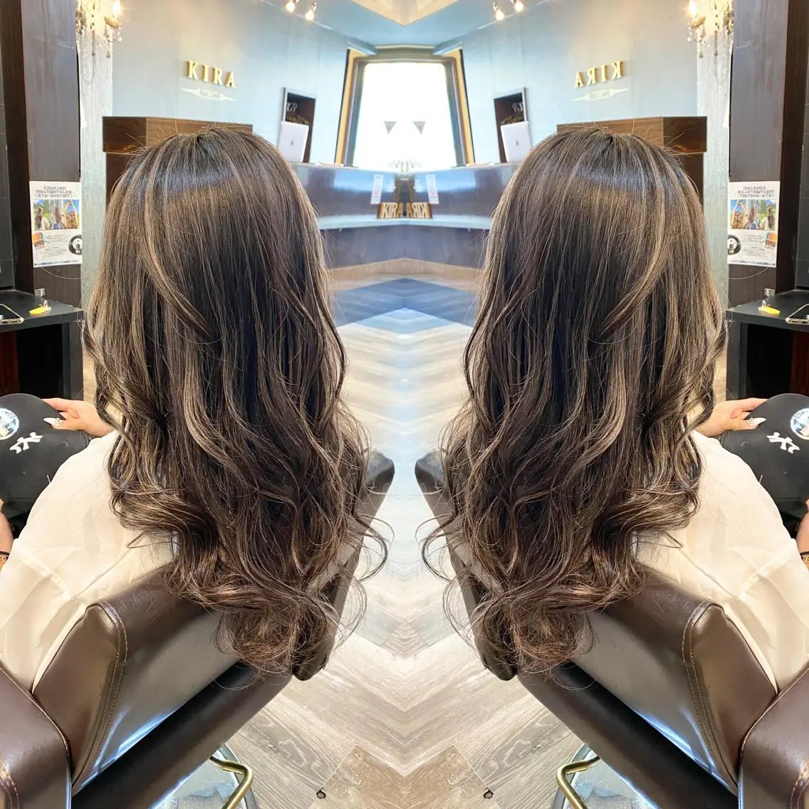 ロング カラー ハイライトカラー ハイライト 【KIRAキラ】佐門  翔太のヘアスタイル