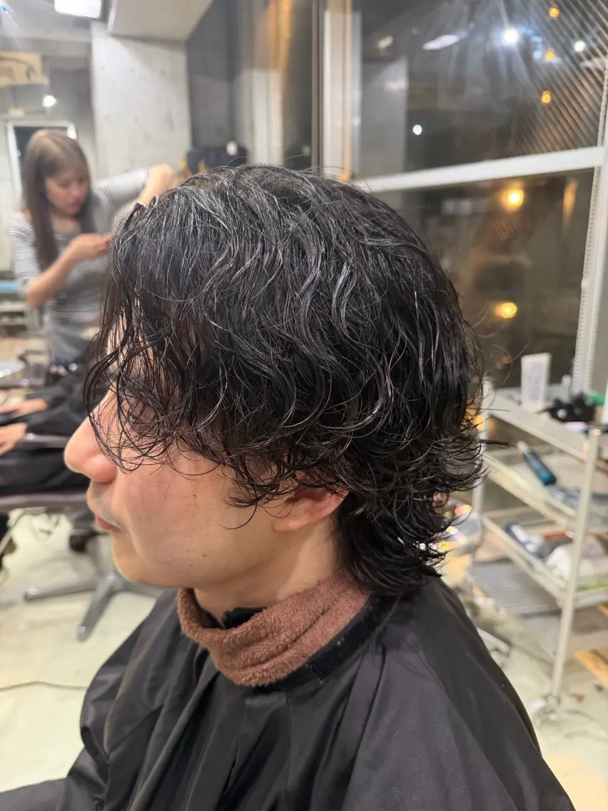 ショート パーマ メンズ カット パーマ fifthパーマ特化 ユウリのヘアスタイル