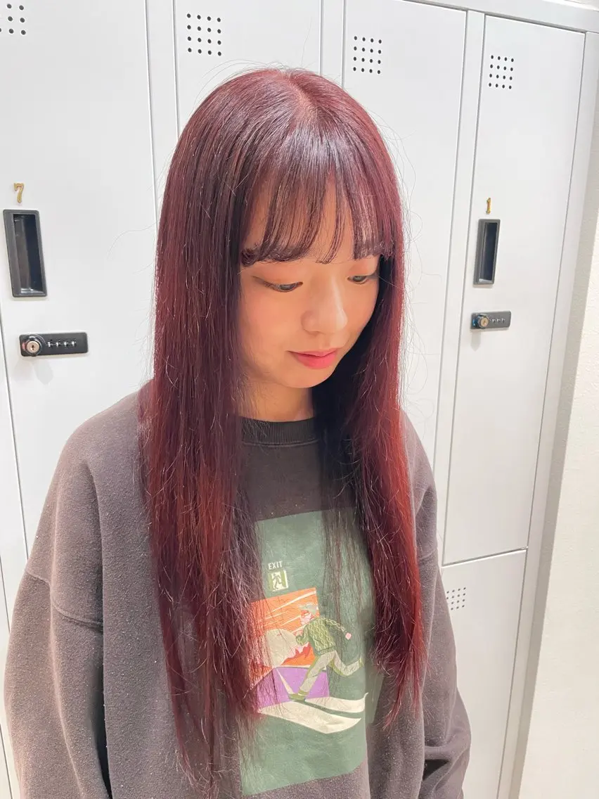 ロング カラー オレンジ たなか こころ🎀のヘアスタイル