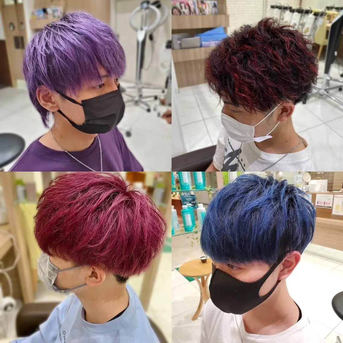 メンズ カラー ヘアカラー 岩崎 空弥のヘアスタイル
