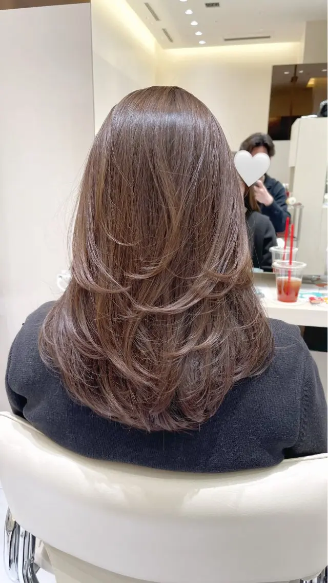 セミロング カラー k-two top stylist 林原のヘアスタイル
