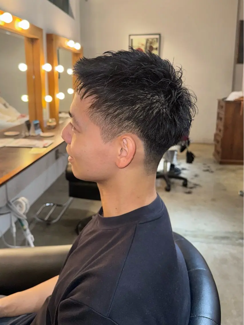 ショート メンズ メンズショート ショートヘア カット BEHIND THE CURTAIN りこのヘアスタイル
