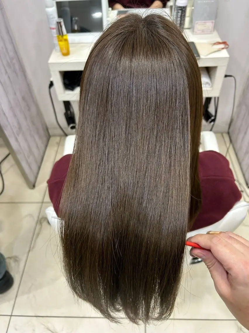 ロング カット ヘアカラー トリートメント 【髪質改善カラー】 瀧田嵐士🇰🇷のヘアスタイル