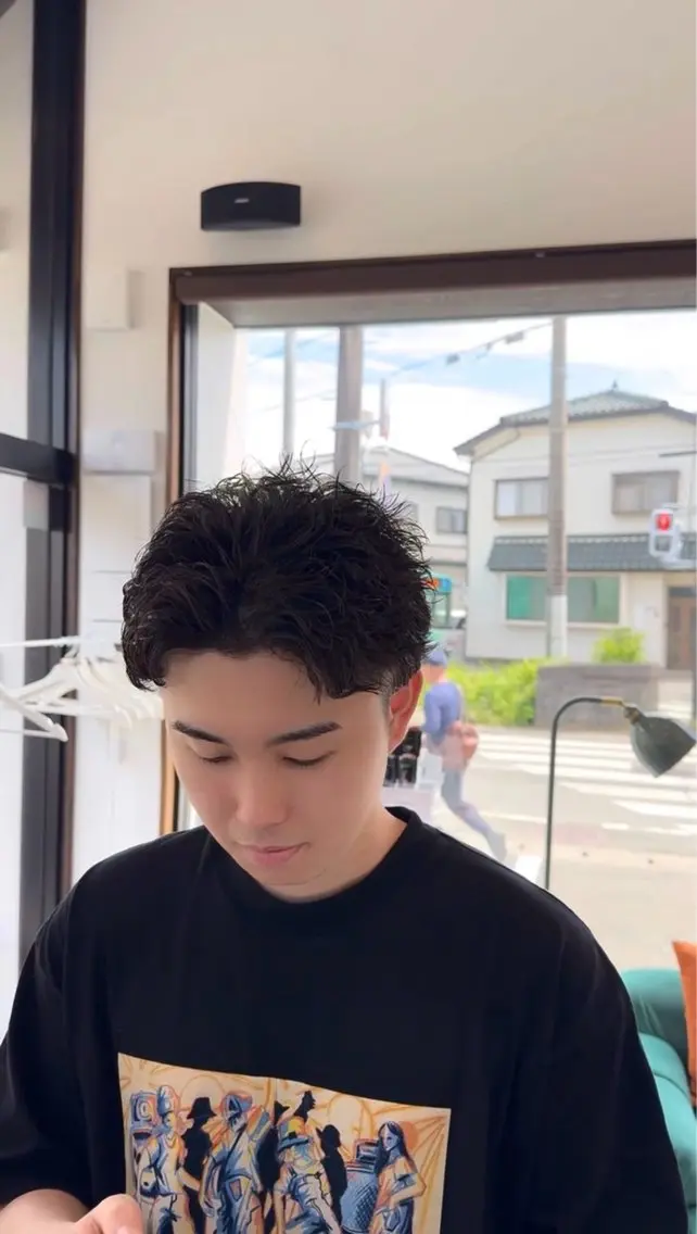 ショート ショートヘア ツイストパーマ 作野 凌都のヘアスタイル