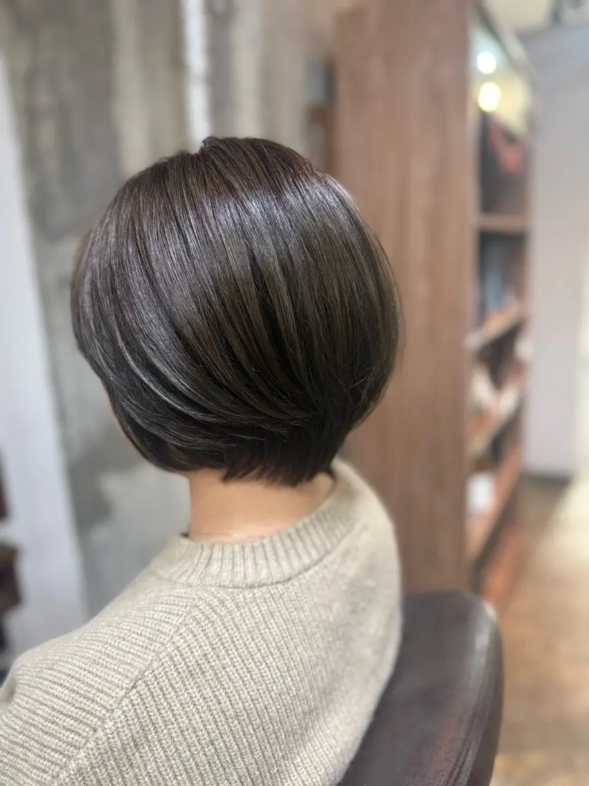 ショート カット ヘアカラー トリートメント joliefille 高石店☘️熊澤丈将のヘアスタイル