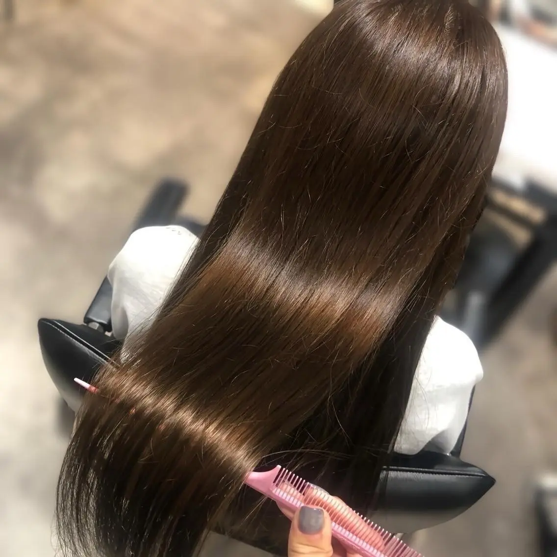 【柔らかいくウル艶髪に♪】カット+N.ケアカラー+コスメ縮毛矯正  \15950→¥14850の写真