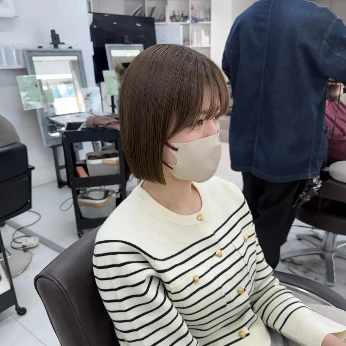 ミディアム カット ヘアカラー トリートメント 榎本雪来⛄️ メンズカット✂️のヘアスタイル