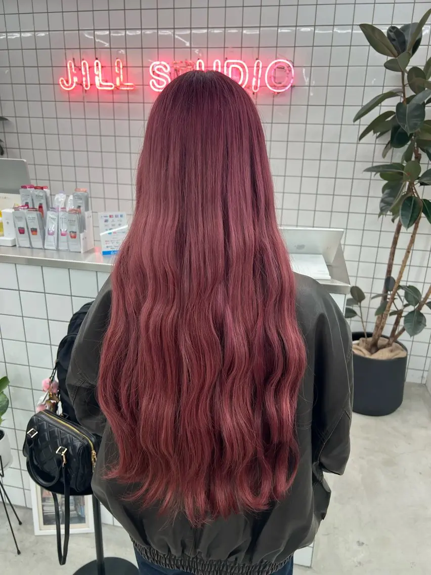 ロング カラー ブリーチ ケアブリーチ 透明感カラー ダブルカラー ピンクカラー ヘアカラー 🌷︎あすか🌷 JILLSTUDIOのヘアスタイル