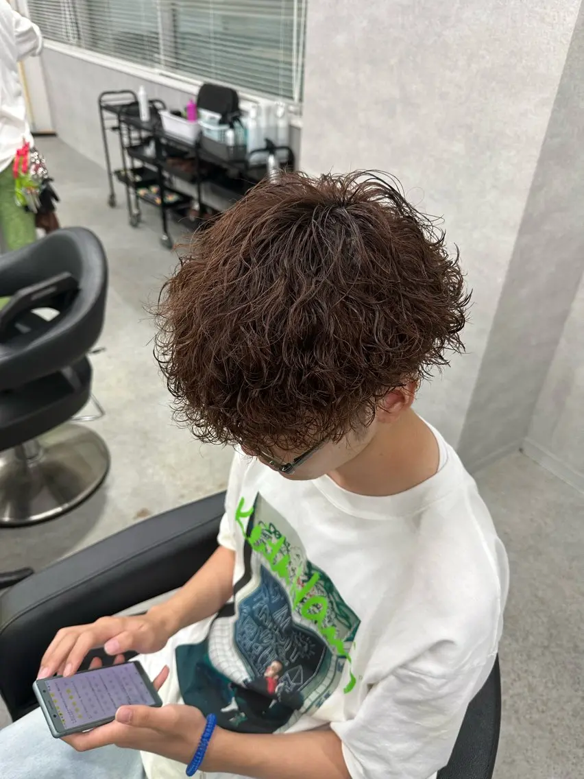 パーマ メンズ カット パーマ ✂︎メンズパーマ特化 🏆メンズ美容師のヘアスタイル